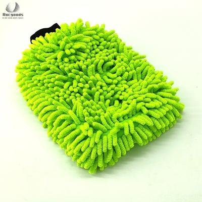 China Car Wash Microfiber Premium Factory Chenille Cleaning Car Washing Microfiber Chenille Thick Cleaning Wax Detailing Auto Care Dishonest Glove for sale