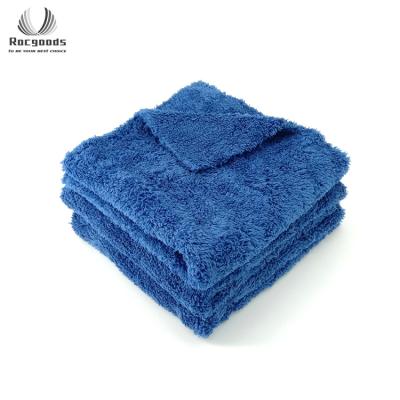 China Wholesale Edgeless 80% Polyester 40*60CM 500GSM Microfiber Coral Fleece Car Wash Towel for sale