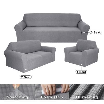 China Modern Best Sale Modern Sofa Cover Slipcover Knitting Jacquard Stretch Three Seat Sofa Cover For Home for sale