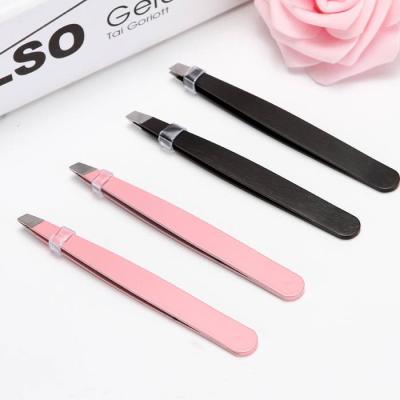 China Yunxi Popular Pink Rose Gold Black Stainless Steel Eyebrow Applicators Eyebrow Tweezers Set for sale