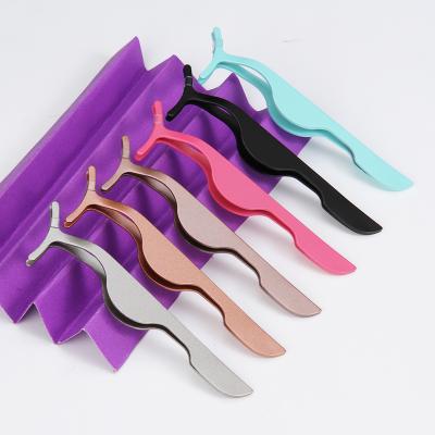 China Private Label Popular Black YX Stainless Steel Gold Eyelash Applicator Tweezers for sale