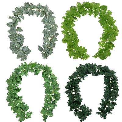 China Life Like Artificial Silk YANXIN Monstera Liebm Leaves Rattan Vine For Wedding Party Home Decor For Wall Wedding Party Decoration for sale