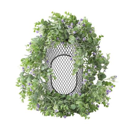 China Wholesale Romantic Artificial Eucalyptus Garland Artificial Vine With Green Vines Leaves Flower Garland For Home Wedding for sale