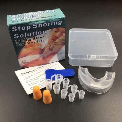 China Wholesale Anti Snoring Kit Mouth Piece Nose Clip Ear Blast Anti Snoring In A Box for sale