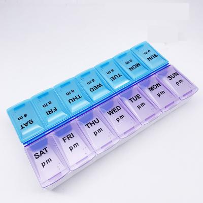 China Promotion Gift Cheap Price Custom Logo 7 Day Pill Organizer Plastic Pill Box For Travel for sale