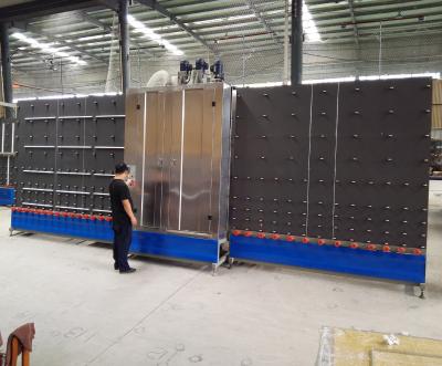 China 2000Mm Vertical Low - E industrial glass washer Equipment 3 Pairs Brushes,Vertical Flat Glass Washing Machine for sale