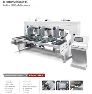 China Three Head CNC Glass Drilling Machine,Shower Glass CNC Glass Drilling Machine,CNC Glass Drilling Machine for sale