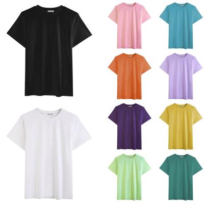 China Anti-Wrinkle OEM Men And Women Customized T-shirts Can Accept Printed Designs To Customize Solid Color Summer Short Sleeve T-shirts en venta