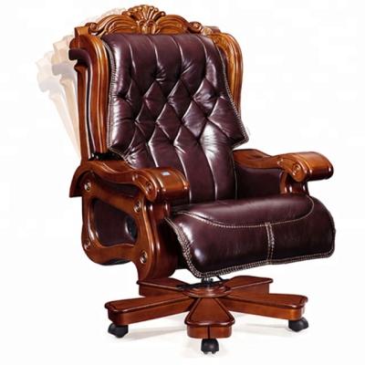 China (Height)Adjustable Luxury Ergonomic Reclining Function Swivel Office Chair Lash Leather General Used For Royal for sale