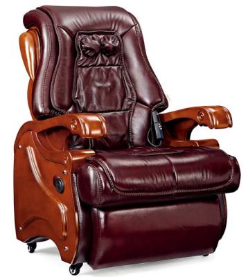 China Cow Brown (Height) Control Office Electric Manual Massage Chair Or Boss Chair Ergonomic Adjustable Luxury Chair for sale