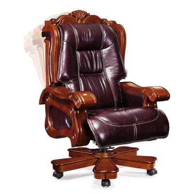 China Fine Workmanship Furniture General Purpose Office Chair Commercial Luxury Leather Swivel Boss Chair for sale