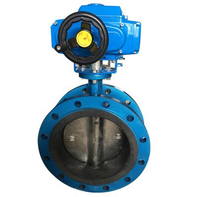 China General DN100 PN16 4 Inch Electric Actuator PTFE Lined Type Carbon Steel Motorized Wafer Butterfly Valve for sale