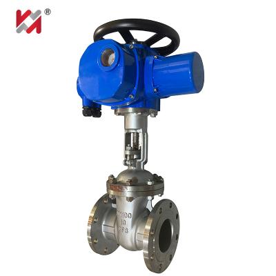 China General 4 Inch CF8M Double Flanged Multi Rotate Water Electric Actuator Motorized Gate Valve for sale