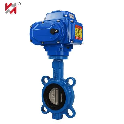 China 220V380V voltage adjustable electric switch butterfly valve pipe pinch iron stainless steel malleable valve body can be chosen for sale