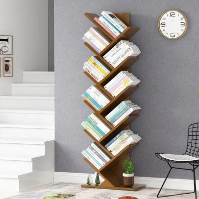 China Wooden Shelf Storage Racks (Others) Desktop Shelf Kid's Tree Bookshelf Bookshelf Portable Wholesale Adjustable Storage Wood for sale