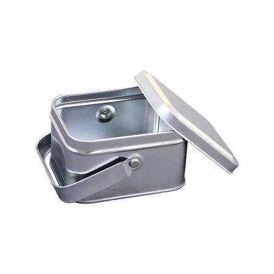 China Recycled Materials Wholesale Custom High Quality Metal Lunch Tin Box With Handle for sale