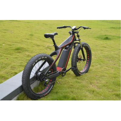 China Carbon Fibre 26 Inches 750W 48V 13AH 8 Speed Carbon Fiber Mountain Electric Bike / Electric Bicycle / Ebike for sale