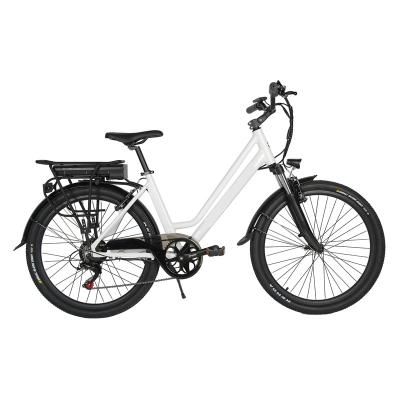 China Aluminum Alloy Top Sale City Electric Bicycle 36V Lithium Battery Ebike Mid Drive Motor City Ebike for sale