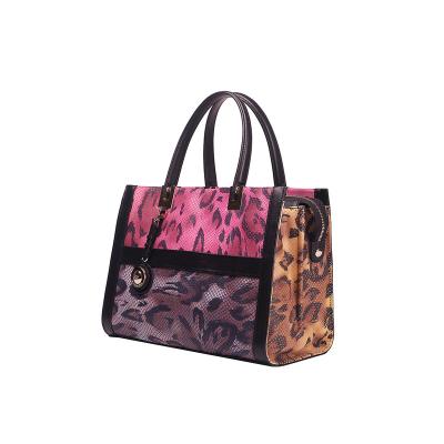 China Fashion hot sale square bag trendy handbags for women leopard pattern elegant style tote bag for sale