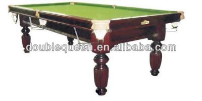 China Star leather pool table with 100% natural slate and solid wood for sale