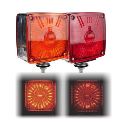 China 3Function Manufacturer 12V24V Amber Red Trailer Tail Double Face Lights Truck Lamp Kit for sale