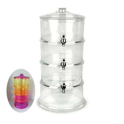 China Plastic Multi Cold Tank Juice Dispenser Drinks 3 3 Compartment Eco - Friendly for sale