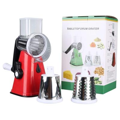 China 3 viable in 1 food grater for hard and soft cheese, 3 blades drum grater for sale