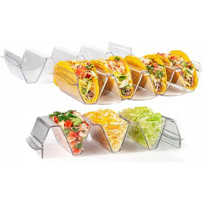 China Viable Clear Prep and Serving Taco Rack Bar, 3 Taco Rack Rack Set for sale