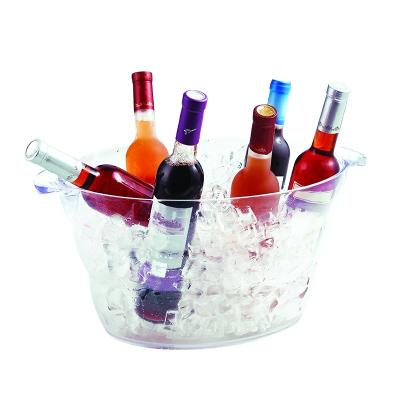 China Sustainable Custom Icebucket Table Holding Large 12L Acrylic Ice Bucket for sale