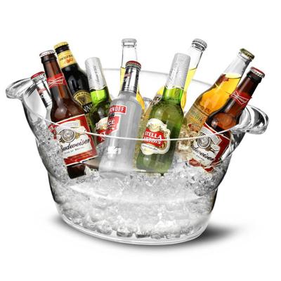 China Sustainable Clear Acrylic Wine Tub 12L Wine Party Chiller Bucket for sale