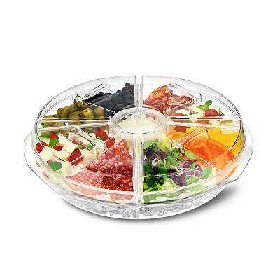 China Viable Custom Cheap Appetizer On Plastic Ice Serving Dish Food Tray for sale