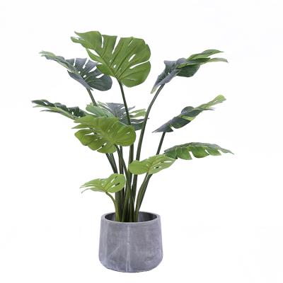 China Artificial Decoration Plant 90cm Monstera Bonsai With Big Leaves for sale