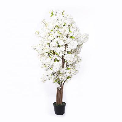 China Artificial Plant Wedding White Flower Cherry Blossom Tree Art Decor 7110 for sale