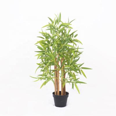 China Art Decor 5904 Home Nature 120cm Almost Touch Artificial Silk Fabric Bamboo Tree Indoor Plant for sale