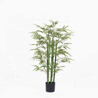 China Art Decor Ornamental Tree Bamboo Indoor Plant 7350 130cm Almost Touch Nature Artificial Silk Home Plastic Fabric for sale