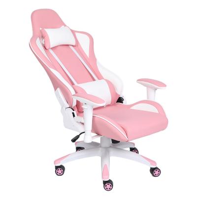 China SIT-DSPORTS Computer Adjustable Leather Ergonomic Gaming Chair Adjustable Reclining (Height) Pink Gamer Chair for sale