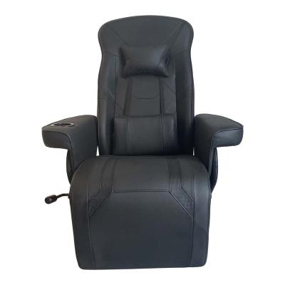 China SIT-DSPORTS Custom Rotating PU Leather Adjusted Reclining Single Lazy Video Gaming Chair Sofa With Footstool And Side Pocket for sale