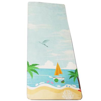 China Long Yoga Pilates Eco Friendly Rubber Mat With Luming YM-009 for sale