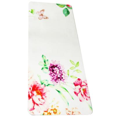 China Luxe zweetgreep natuurlijke rubber yoga mat handdoek YM-018 voor yoga / pilates oefeningen Te koop