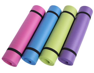 China NBR YM-022 Non Slip Yoga Mat Bundle 0.39 Carry Strap And Bag for sale