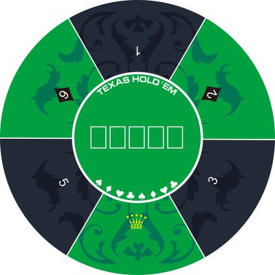 China CPM-005 Eco-Friendly /Durable /Non-Toxic Poker Mat Round Rubber Game Table Mat for sale