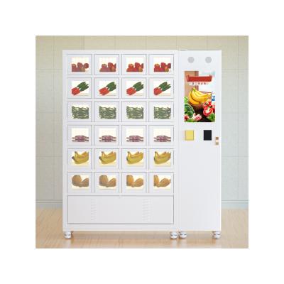 China Mall Cooled Food Vending Machine Fresh Food Vending Machine Locker Vending With Card Reader for sale