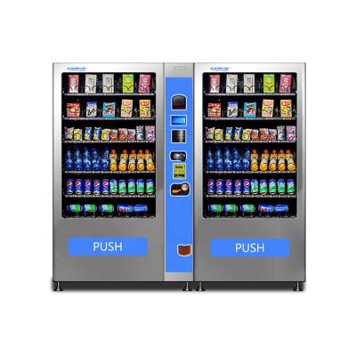 China Subway Station Products Self-service Shop Combination Hot Food Vending Machine And Beverage Mix for sale