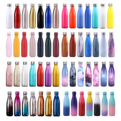 China PORTABLE 350ML 500ML 750ML 1000ML Double Wall 304 Stainless Steel Water Bottle Thermoses Cup Cola Shape Insulated Bottle for sale