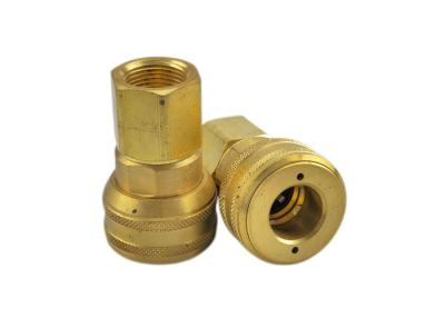 China 1/4'' Nominal Male End Connections Industrial Interchange Pin Lock Couplings Brass Pneumatic Quick Coupling for sale