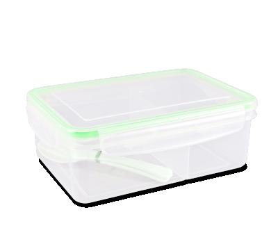 China 2 Compartment Leak Resistant Plastic Freshness Storage Lunch Box for sale