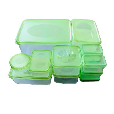 China Freshness Preservation Plastic 15 Pieces Food Container Stackable Microwavable Set for sale