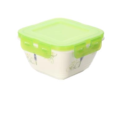 China Interesting Freshness Preservation 850ml Ceramic Food Container With Lid for sale