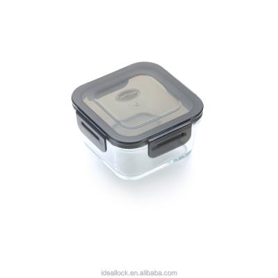 China Food Safe Glass Box Freshness Preservation Microwave School Lunch Meal Prep Container Glass Food Box for sale