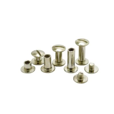 China Factory Book Longevity Brass Binding Screw Male Female Screw , Brass Rivet Screw for sale